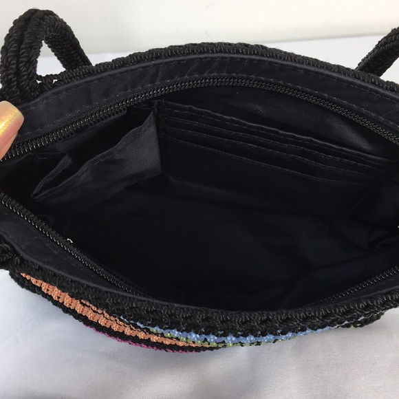 The SAK Crocheted Rainbow Mini Shoulder Bag EXCELLENT Condition - Picture 8 of 11